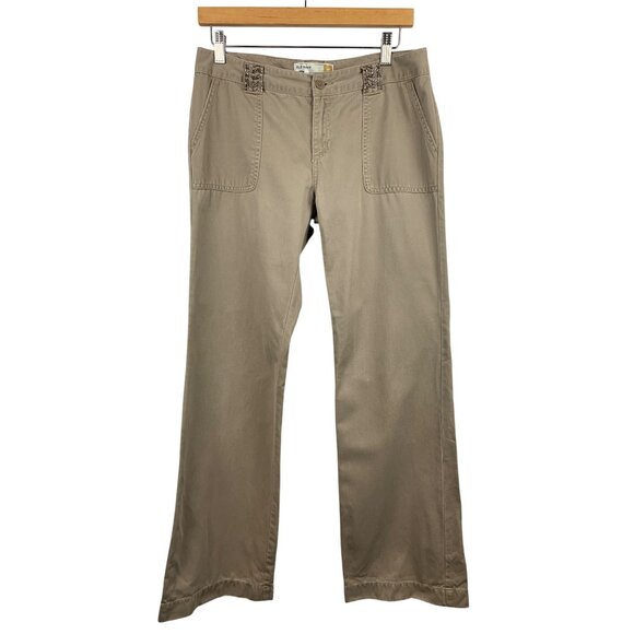 Old Navy Womens Low Waist Khaki Pants Size 4 - Picture 1 of 7